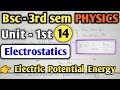 Electric Potential Energy | Workdone to rotate Electric Dipole placed in Uniform Electric Field #bsc