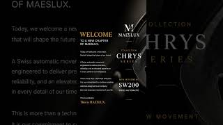 MAESLUX Introduces the SW200 Swiss Automatic Movement | CHRYS Series