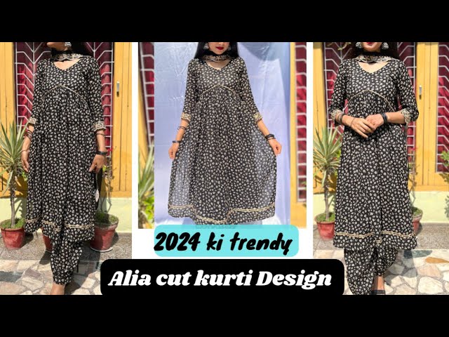 A-line Cotton Ikat Kurti with contrasting Khun yoke – Sujatra