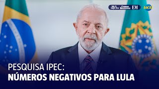 Pesquisa IPEC: Números negativos para Lula