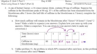 0814F   Day 4 HW   Modeling with Exponential Functions