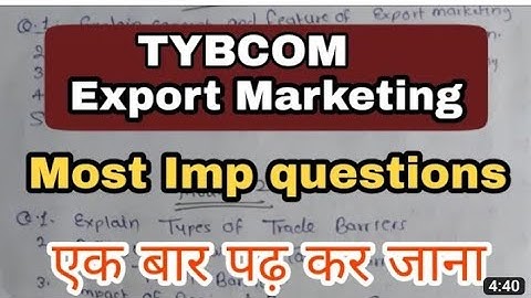 TYBCOM Export Marking Imp questions || Atul Sir || Most Imp Export Marking #tybcomsem5