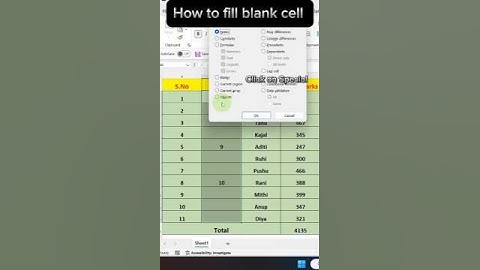 Quick Fix📯: Eliminate Empty Cells in Excel #excel #shortsfeed #youtubeshorts#short