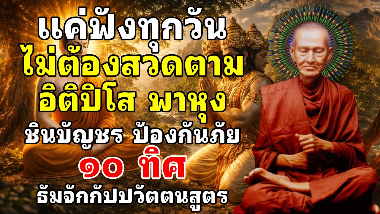 แค่ฟังทุกวันไม่ต้องสวดตาม อิติปิโส พาหุง ชินบัญชร ป้องกันภัย ๑๐ ทิศ มหาเมตตาใหญ่ ธัมจักกัปปวัตตนสูตร