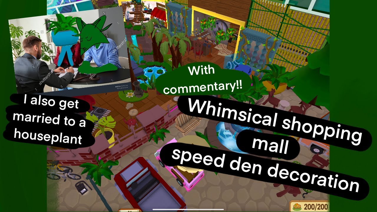 Whimsical shopping mall (speed den decorating)