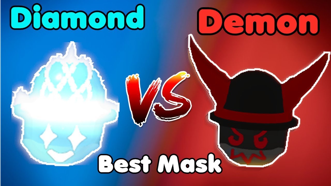 Diamond Mask Vs Demon Mask Best Mask In Game Bee Swarm Simulator Roblox Youtube - diamond roblox logo