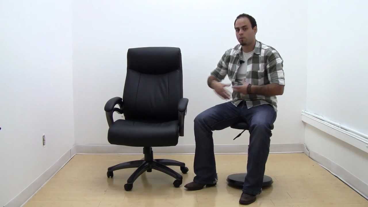Boss_High Back Executive Office Chair in LeatherPlus YouTube
