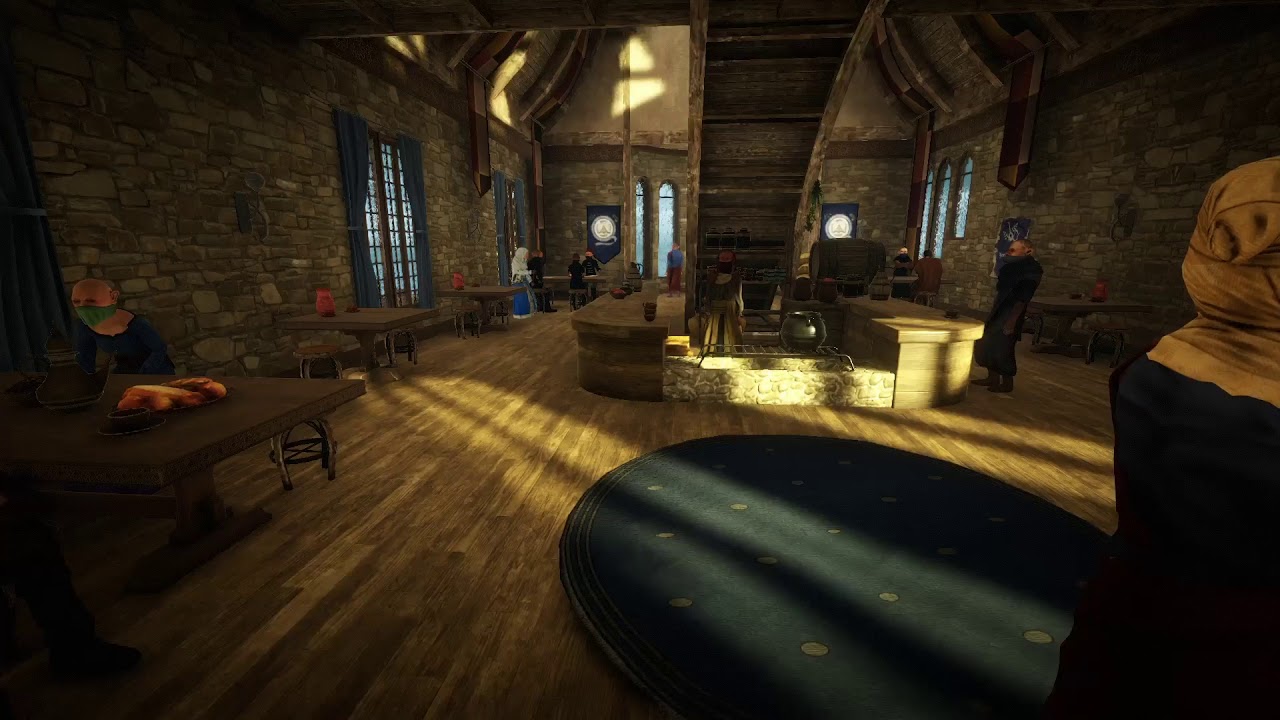 Video Game Ambience Asmr - (Leaving Lyndow) The Tea House | Diner/Chatter Sounds