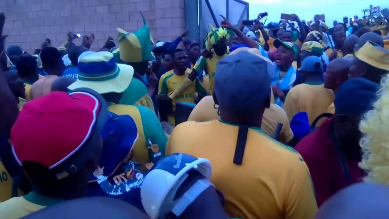 Mamelodi Sundowns fans celebrating after winning the league - YouTube