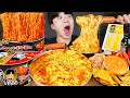 ASMR MUKBANG 편의점 핵불닭 미니!! 치즈 퐁듀 & 핫도그 & 치즈 피자 FIRE Noodle & HOT DOG & CHEESE PIZZA EATING SOUND!