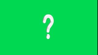 Animated Question Mark. Green Screen Question Mark Animation.