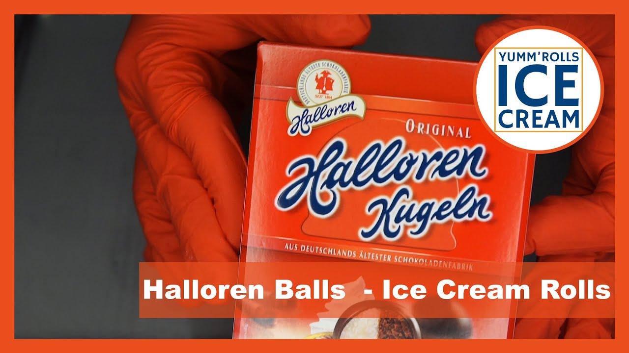 Halloren Balls Ice Cream Rolls ASMR Yumm'Rolls Ice Cream YouTube