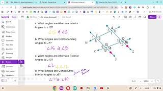 Geo 3-9A Proving Lines Parallel Video Notes