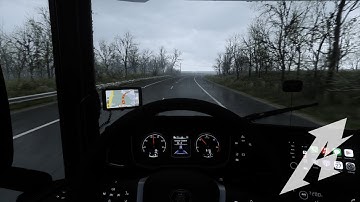 ETS2 | Ultra Realistic Rain Drive 🌧️ | 4K POV | Czech Real Map 1:1| Project Ultimate Reshade V1