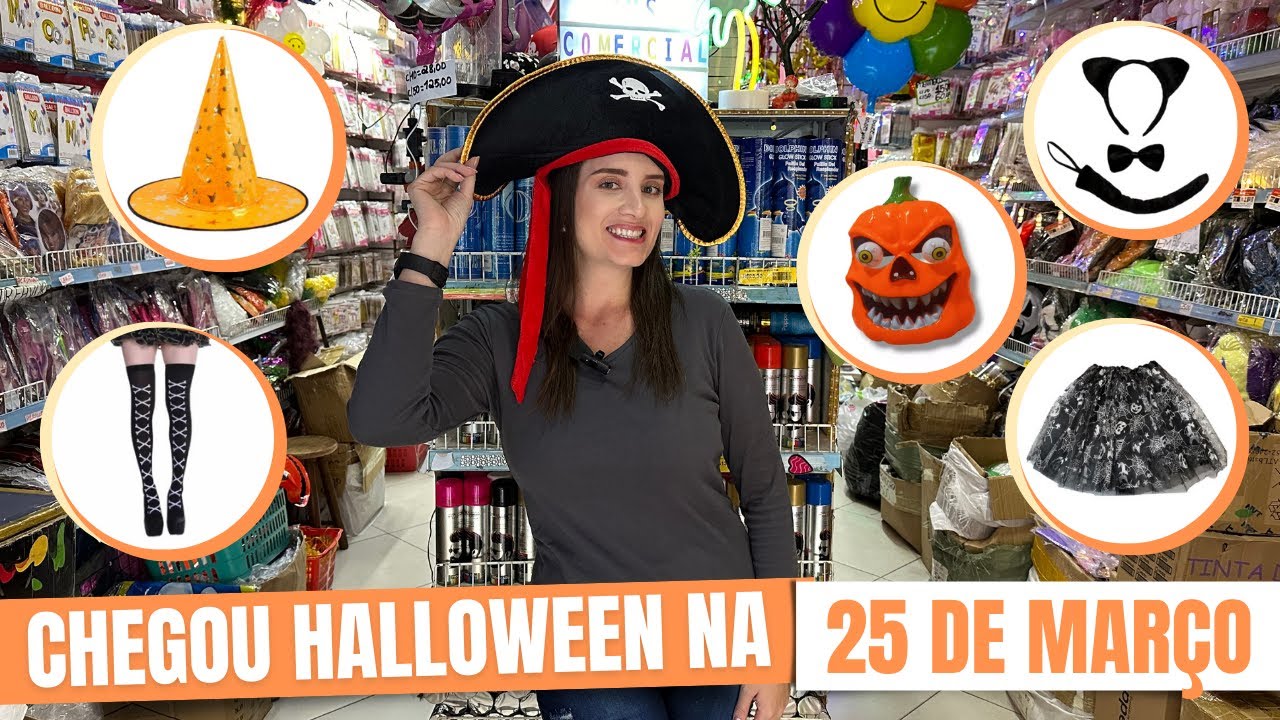 HALLOWEEN NA 25 DE MARÇO - ACESSÓRIOS E BALÕES DE HALLOWEEN DIRETO DA IMPORTADORA - JMS PRESENTES