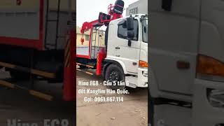 Bán Xe cẩu 5 tấn Kanglim - Hino FG8 thùng dài. Xe mới 100%