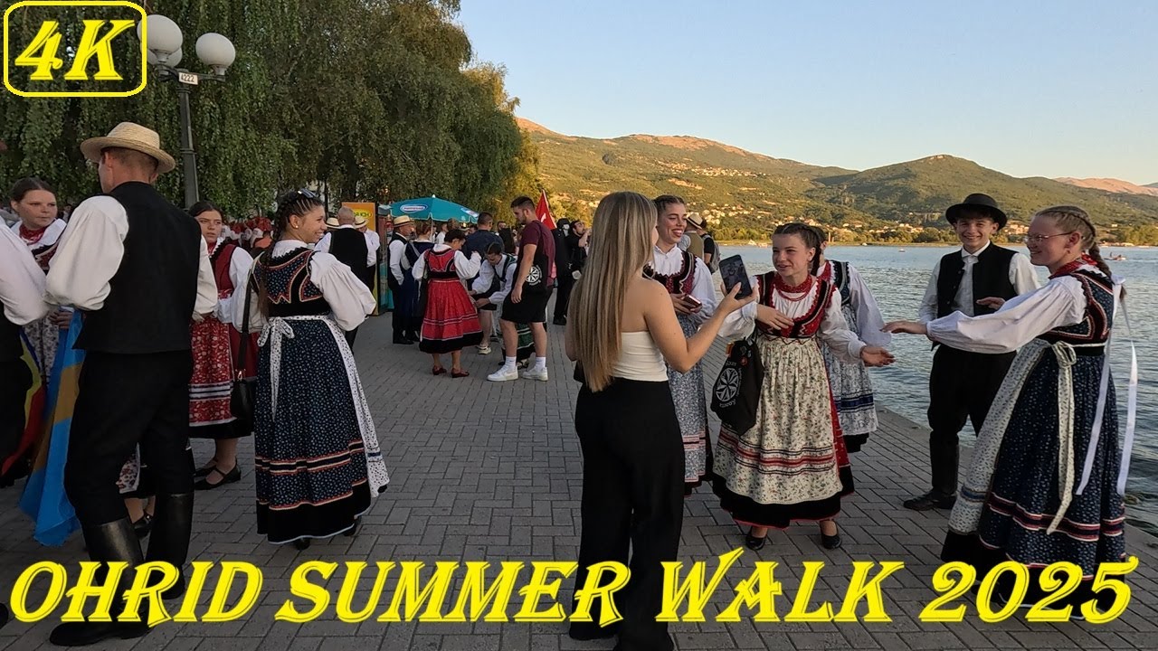 OHRID SUMMER 4K WALKING TOUR 2025   ПРОШЕТКА НИЗ ОХРИД МАКЕДОНИЈА