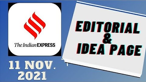 11th November 2021 | Gargi Classes Indian Express Editorial Analysis/Discussion