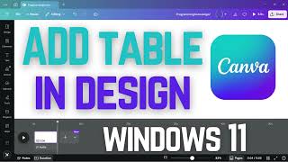 How to Add Table in Canva | Insert and Customize Tables Easily in any Canva Design (2025 Tutorial)