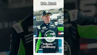 At Kyle Busch's tribute ceremony, his 11-year-old son was trying to comfort his mother.