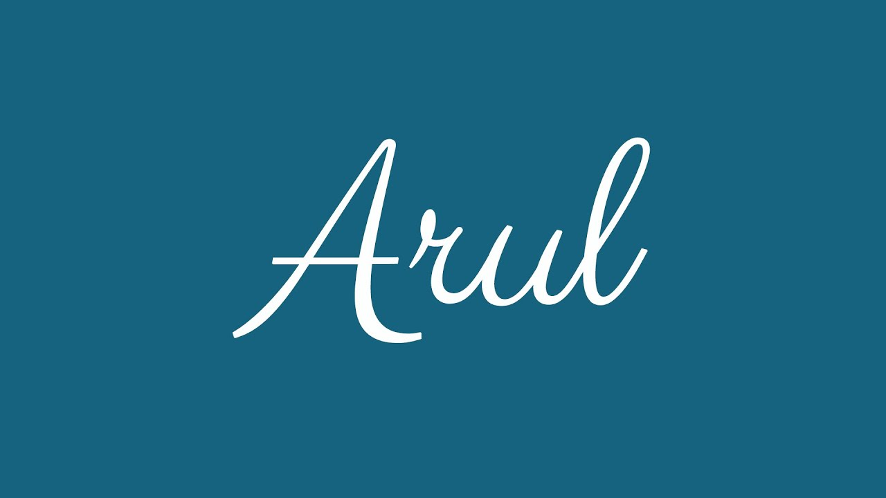 Learn how to Sign the Name Arul Stylishly in Cursive Writing YouTube