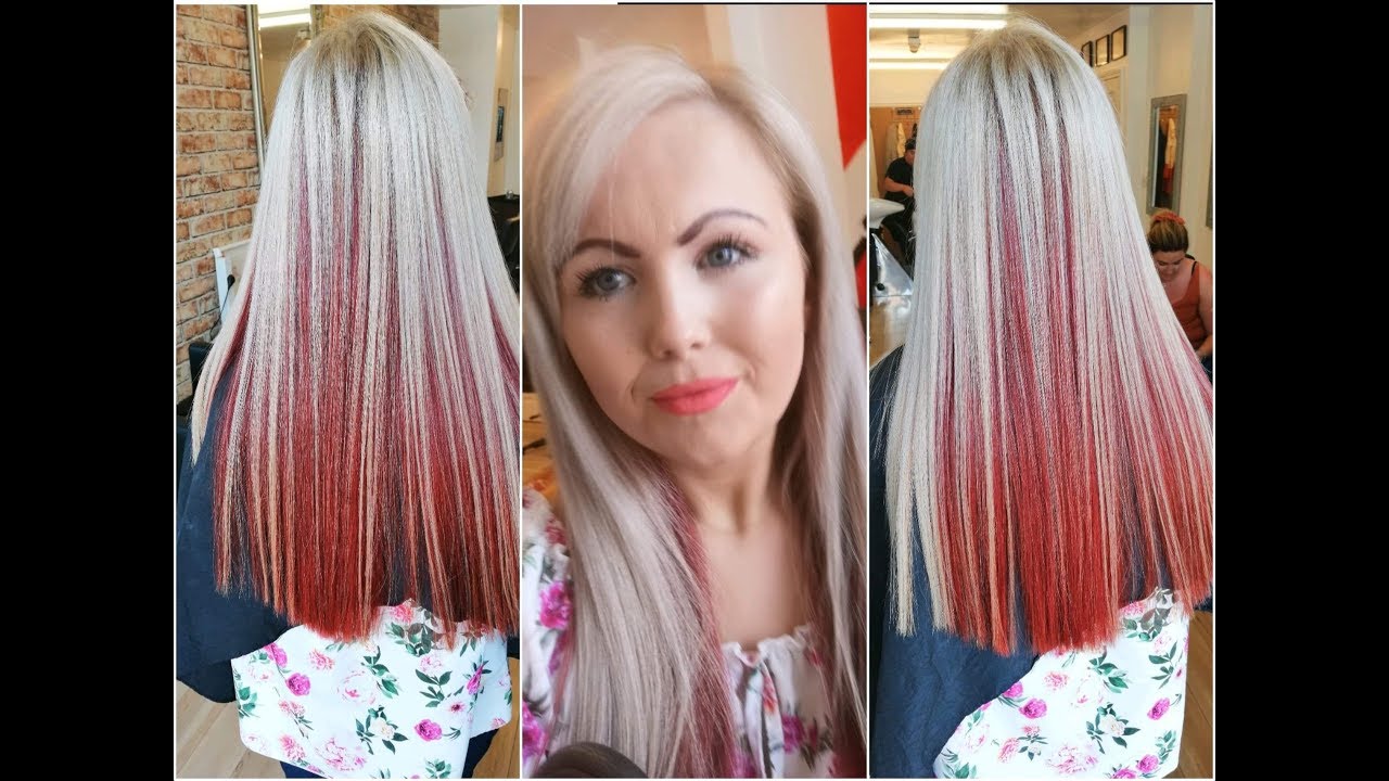 NEW HAIR!! White Blonde & Bright Red Two Tone Hair 💕❤️ - thptnganamst.edu.vn