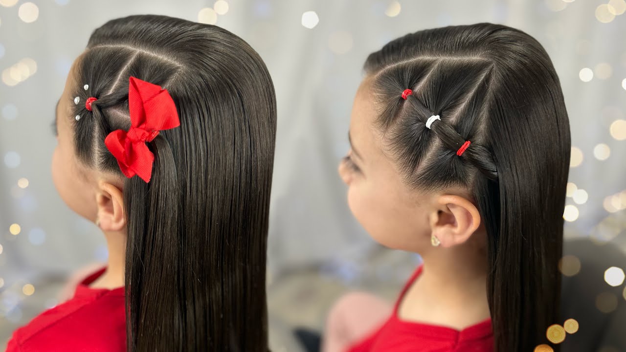 2 ideas de peinados fáciles para niñas ❤️