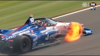 James Davison tire fire | 2020 Indy 500