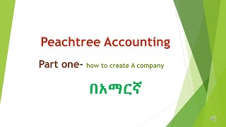 Peachtree tutorial part 1/ ፒችትሪ አካውንቲንግ ትምህርት 1 screenshot 5