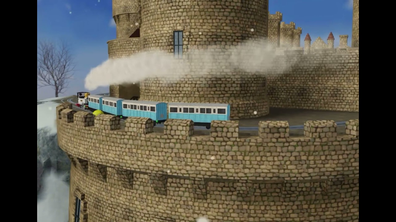 Locos Online - Freddy leaving Ulfstead Castle with a Santa Train 