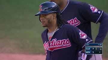CLE@MIN: Martinez brings in a run with an RBI single