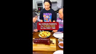 FULL VERSION My KOREAN PARENTS try FILIPINO FOOD for the FIRST TIME Resimi