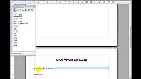Créer une table des matières cliquable