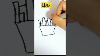How To Draw Fries And Color It. Drawing Tutorial For Beginners. Learn To Draw