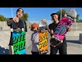 TOTAL DOT VX DECK PRODUCT CHALLENGE WITH JIMMY, MALACHI & ANDREW! | Santa Cruz Skateboards