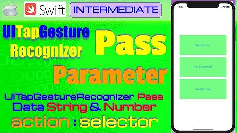 IOS , Swift, Tutorial - UITapGestureRecognizer pass parameter (String, Int, Float, ..)