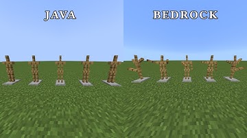 Minecraft Java vs Bedrock (4): the armor stand in the two versions
