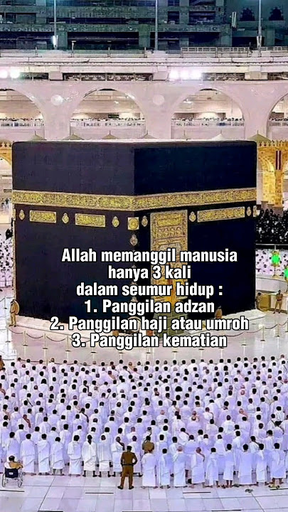 Allah swt, memanggil manusia hanya 3 kali