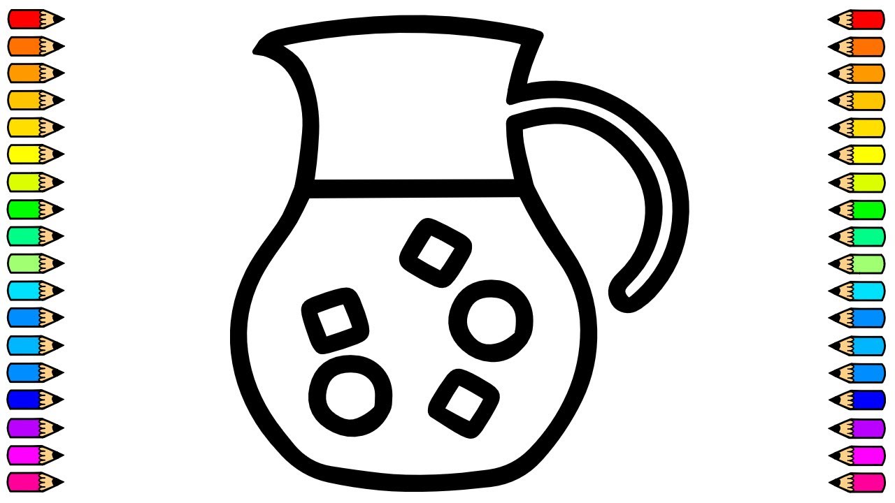 Página Para Colorear De Jarra De Limonada
