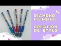 Diamond painting customisation de stylo avec pierres naturelles lithothérapie