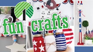 EASY Summer (Dollar Tree) Crafts | Home Decor 4th of July DIYs