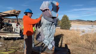 Installation of Girl Hawk by Joe Norman