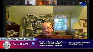 Whately Selectboard August 12, 2020