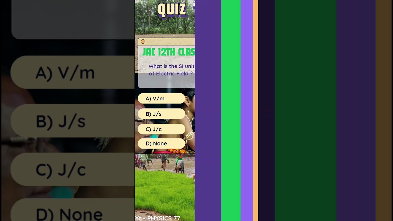 What is the SI unit of Electric field ? 