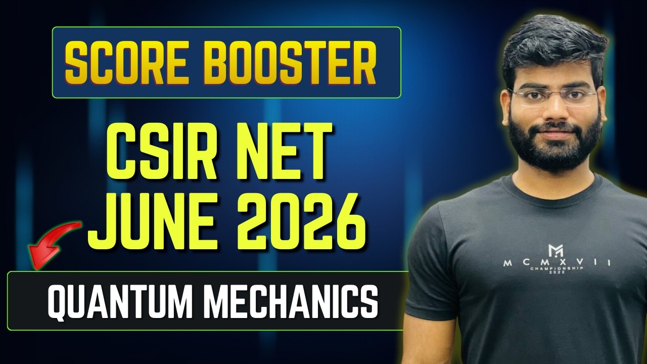 SCORE BOOSTER JUNE 2026| CSIR NET JRF JUNE 2026 - YouTube