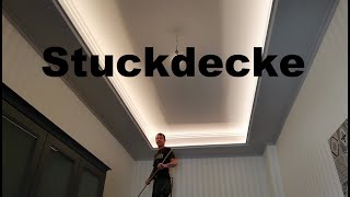 Stuckdecke mit indirekter Beleuchtung bauen - YouTube