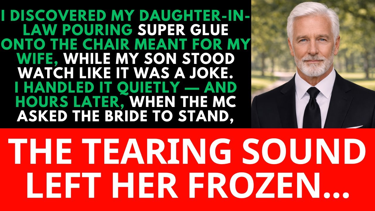 My Daughter-in-Law Poured Super Glue on My Wife’s Chair at My Son’s Wedding — So I Swapped the Seats