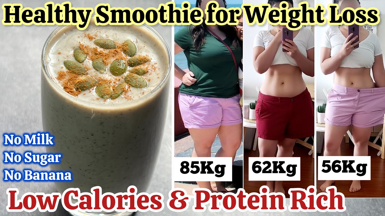 Healthy Weight Loss Smoothie Recipe. Low Calories High Protein Smoothie Perfect for Fast Weight Loss