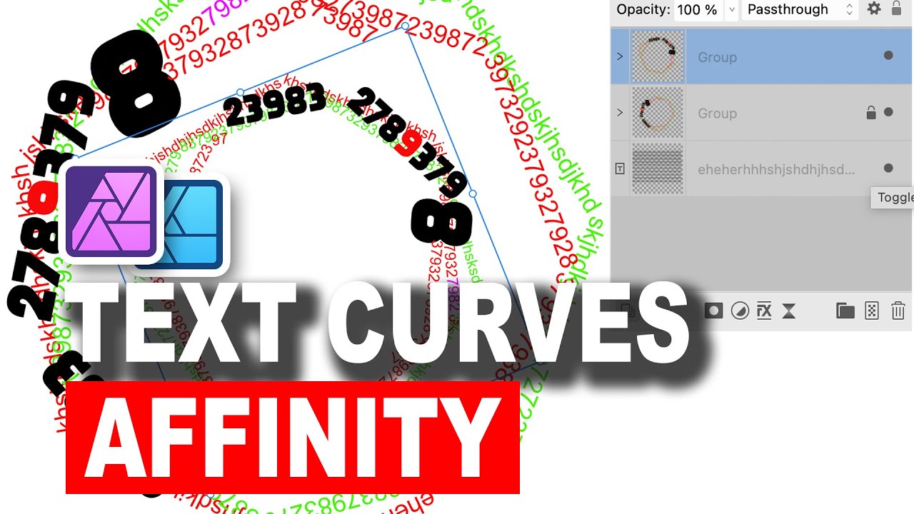 Text To Curves In AFFINITY PHOTO - YouTube