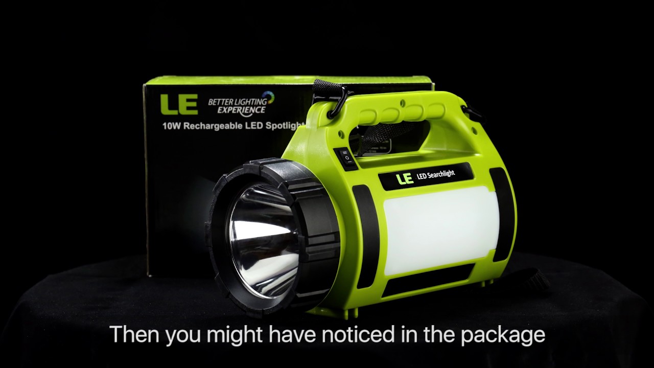 LE 10W Rechargeable LED Spotlight Camping Lights